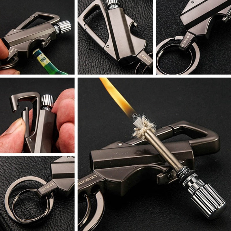 Premium Fire Starter Survival Multi Tool Key Chain - NovaTech365